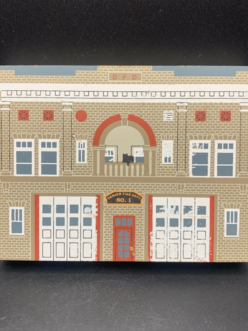 Vintage Cat's Meow Wood 1994 Firehouse Series Denver No 1